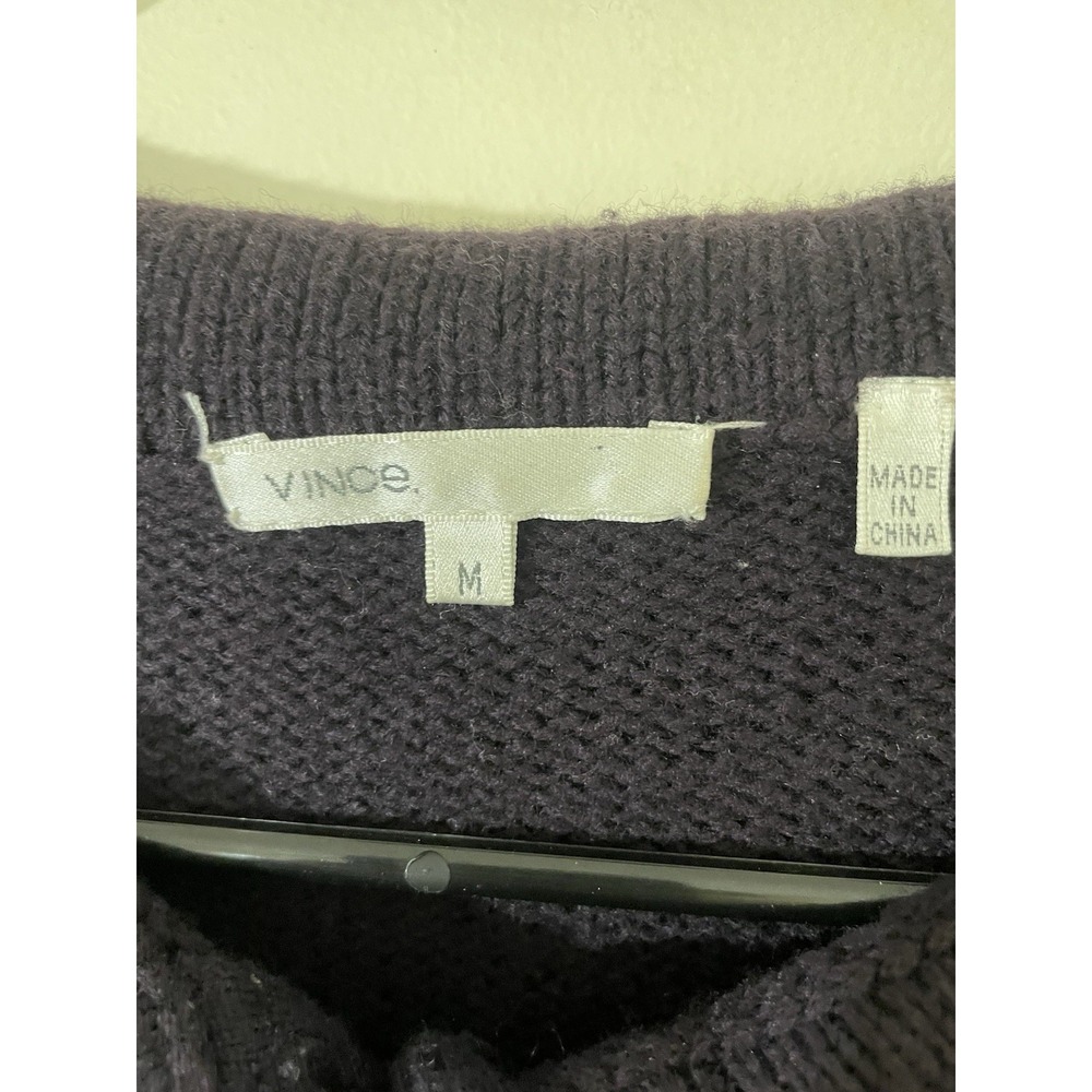 Vince Black Wool Blend Button Down Split Cowl Nec… - image 6